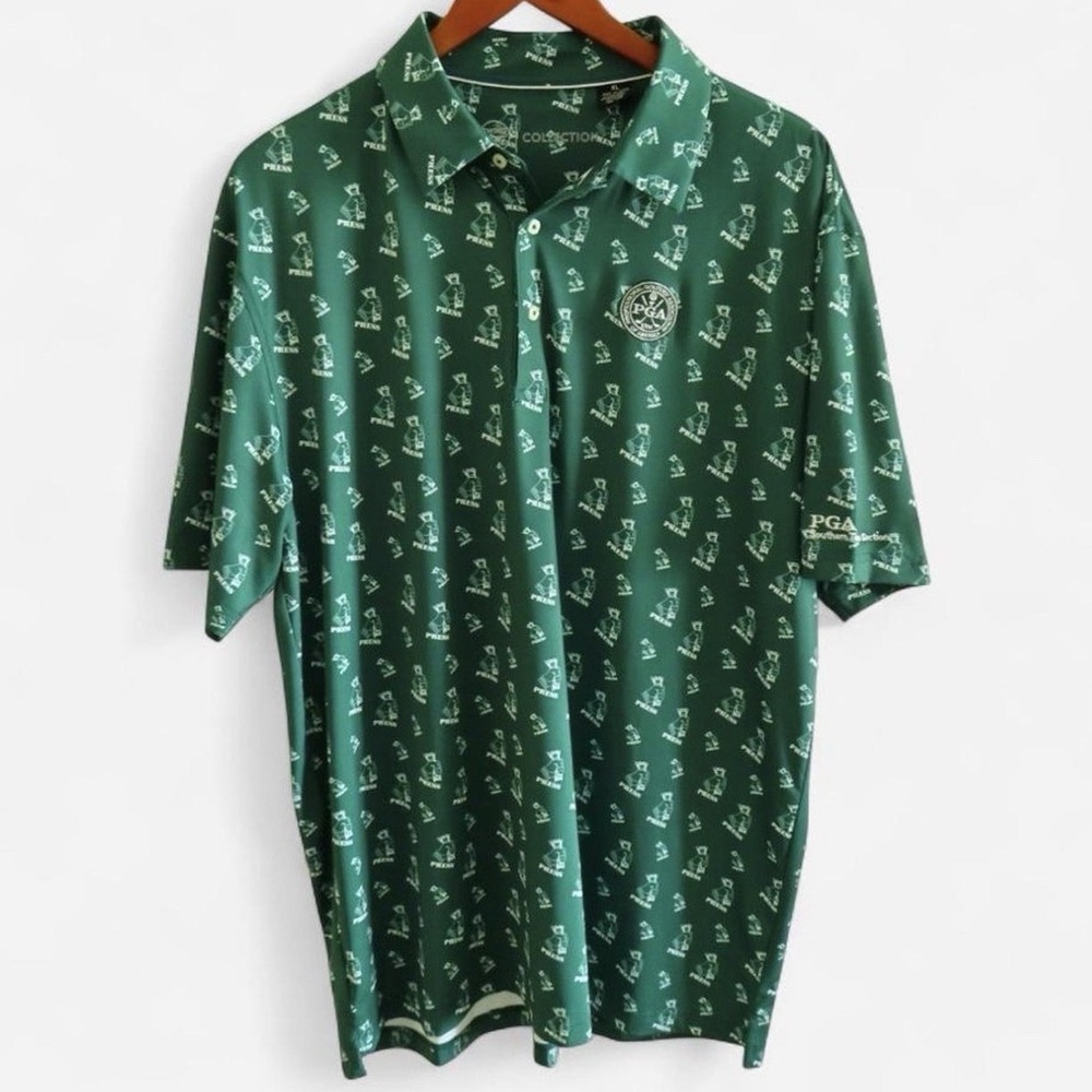 Swing Juice Collection Mens Golf Polo Shirt Green "Cash Press Grab" Size XL